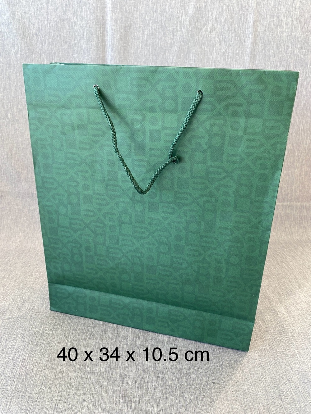 Authentic Rolex | Green Monogram Logo Pattern Shopping Bag Gift Storage Large